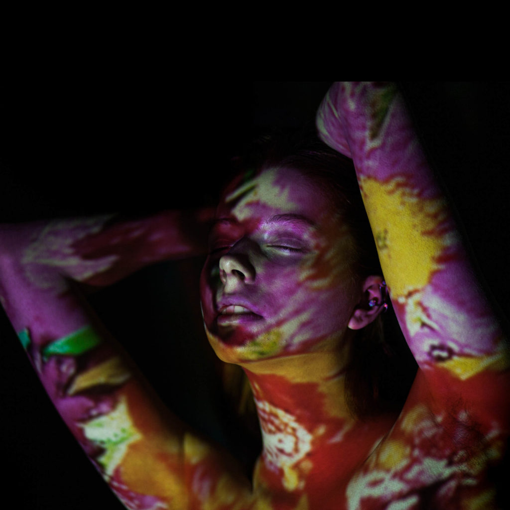 Images of a Model taken with light projection during a photography workshop by IIAP that conducts the best photography course in sydney
